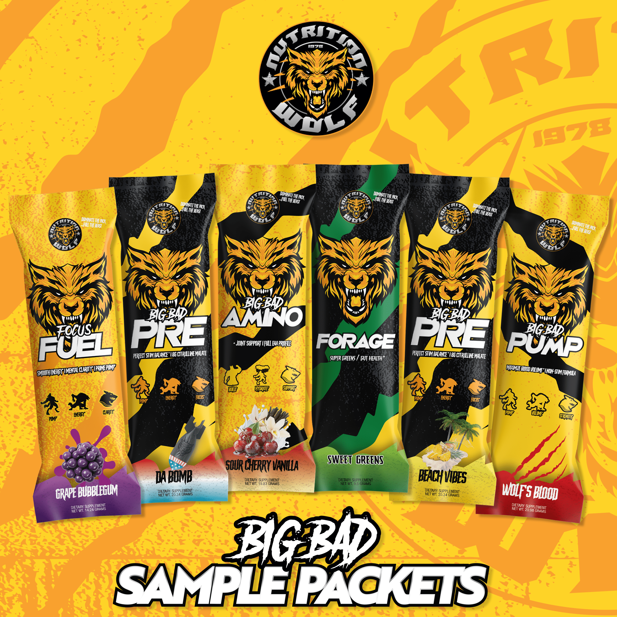 Big Bad Sample Variety Packs - Nutrition Wolf
