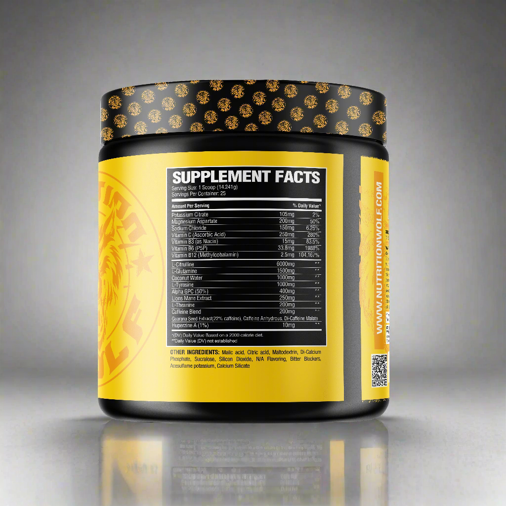 Nutrition Wolf: FOCUS FUEL | NOOTROPIC PRE - WORKOUT - Nutrition Wolf